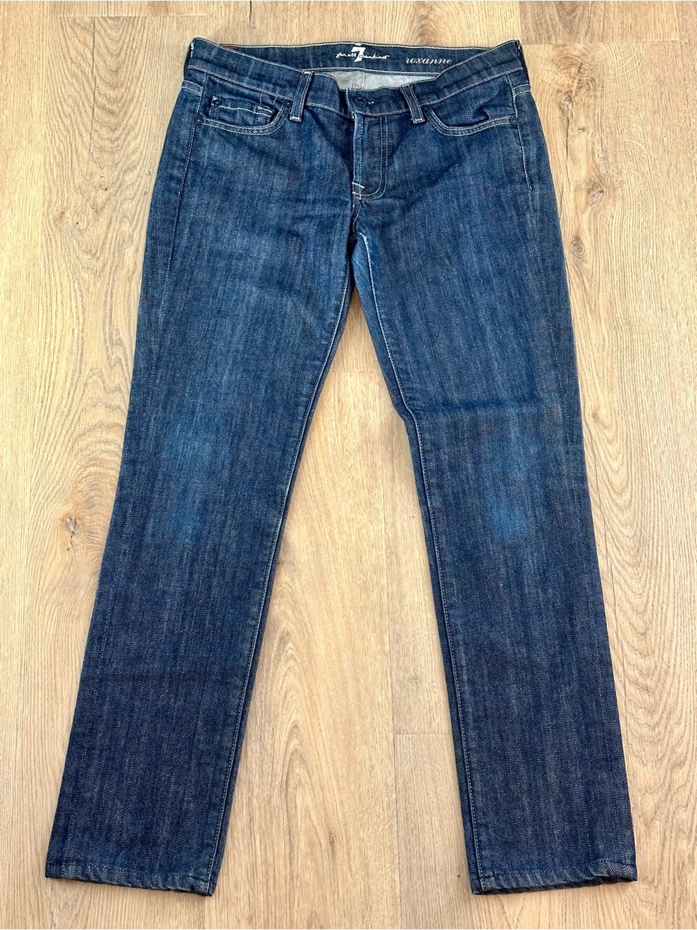 7 Seven for All Mankind Dark Blue Women's Straight Jeans. Like New